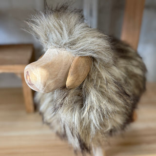 Fluffy Wooden Sheep