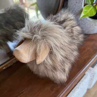 Fluffy Wooden Sheep