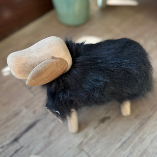 Fluffy Wooden Sheep