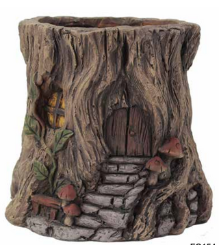 Fairy House Tree Trunk Planter